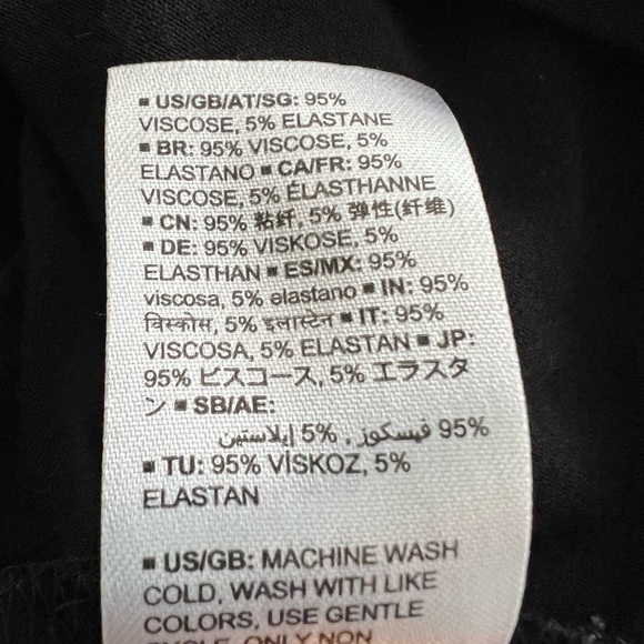 Anthro Daily Ritual Black V-Neck T-Shirt Dress Medium Casual Minimalist - Picture 7 of 8